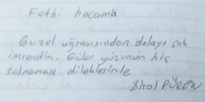 Fethi Hocam'a; güzel uğraşısından dolayı çok imrendim. Güler yüzünün hiç solmaması dileklerimle.Birol Püren